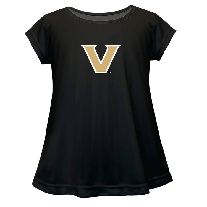 Vanderbilt Commodores Short Sleeve Youth Cotton Top Black