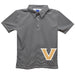 Vanderbilt University Commodores Stripes Short Sleeve Polo Box Shirt Black