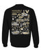 Vanderbilt University Commodores Hand Sketched Vive La Fete Impressions Black Cotton Crewneck Sweatshirt for Women - Vive La Fête - Online Apparel Store