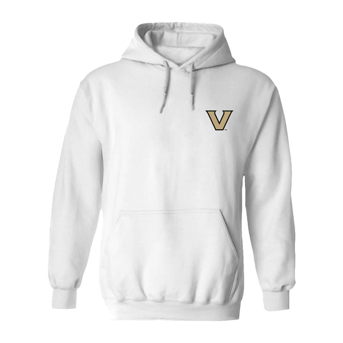 Vanderbilt University Commodores Hand Sketched Vive La Fete Impressions White Hoodies for Women
