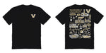 Vanderbilt Commodores Vive La Fete Impressions Artwork Black Womens Cotton Tshirt - Vive La Fête - Online Apparel Store