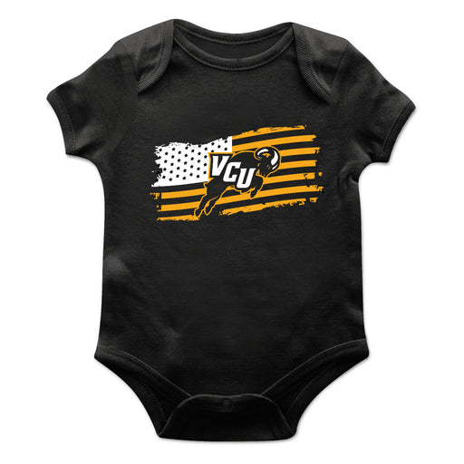 VCU Rams Virginia Commonwealth U Vive La Fete Infant Game Day Black Short Sleeve Bodysuit