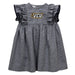 VCU Rams Virginia Commonwealth U Embroidered Black Gingham Ruffle Dress