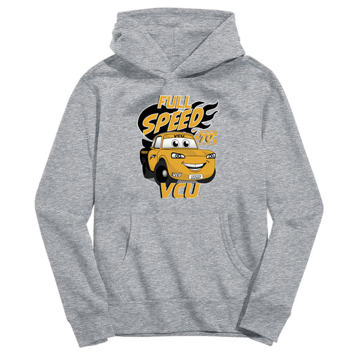 VCU Rams Virginia Commonwealth University Full Speed Heather Grey Cotton Youth Hoodie