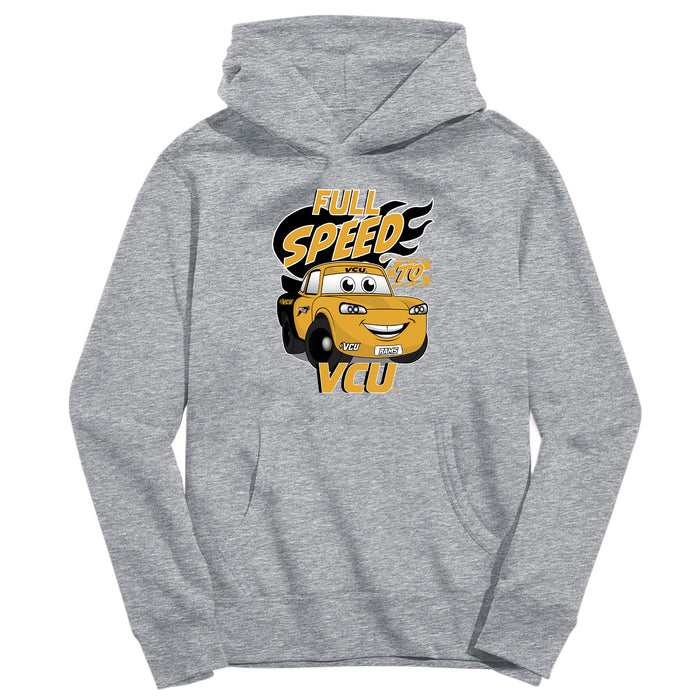 VCU Rams Virginia Commonwealth University Full Speed Heather Grey Cotton Youth Hoodie