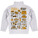 VCU Rams Virginia Commonwealth University Hand Sketched Vive La Fete Impressions Artwork  White Boys Quarter Zip Pullover V1 - Vive La Fête - Online Apparel Store
