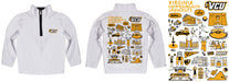 VCU Rams Virginia Commonwealth University Hand Sketched Vive La Fete Impressions Artwork  White Boys Quarter Zip Pullover V1 - Vive La Fête - Online Apparel Store