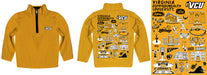 VCU Rams Virginia Commonwealth University Hand Sketched Vive La Fete Impressions Artwork  Gold Boys Quarter Zip Pullover V1 - Vive La Fête - Online Apparel Store