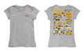 VCU Rams Virginia Commonwealth U Hand Sketched Vive La Fete Impressions Artwork Grey Girls Cotton Short Sleeve Tee - Vive La Fête - Online Apparel Store