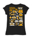 VCU Rams Virginia Commonwealth U Hand Sketched Vive La Fete Impressions Artwork Black Girls Cotton Short Sleeve Tee - Vive La Fête - Online Apparel Store