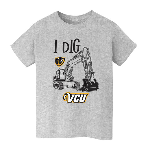 VCU Rams Virginia Commonwealth University Vive La Fete Excavator Heather Grey Cotton Short Sleeve Tee