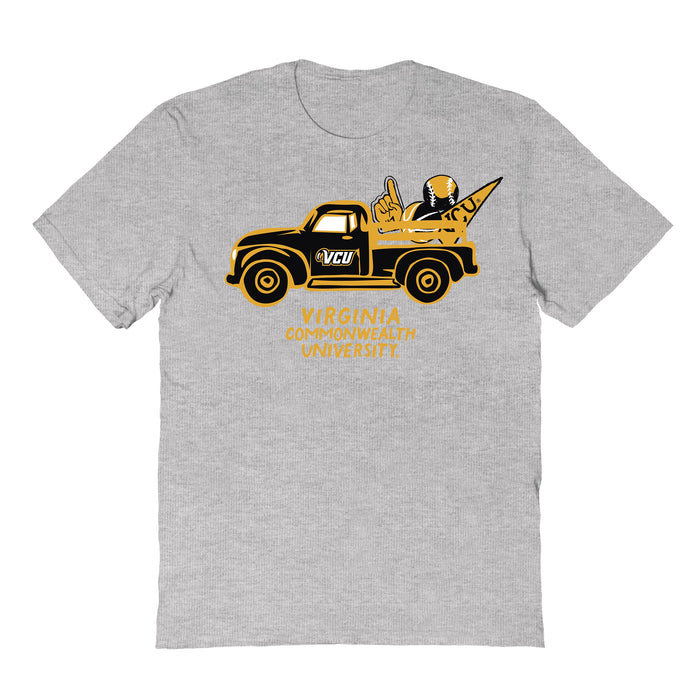 VCU Rams Virginia Commonwealth Hand Sketched Vive La Fete Impressions Truck Kids Grey Cotton T-shirt
