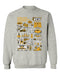 VCU Rams Virginia Commonwealth Hand Sketched Vive La Fete Impressions Grey Cotton Crewneck Sweatshirt for Women