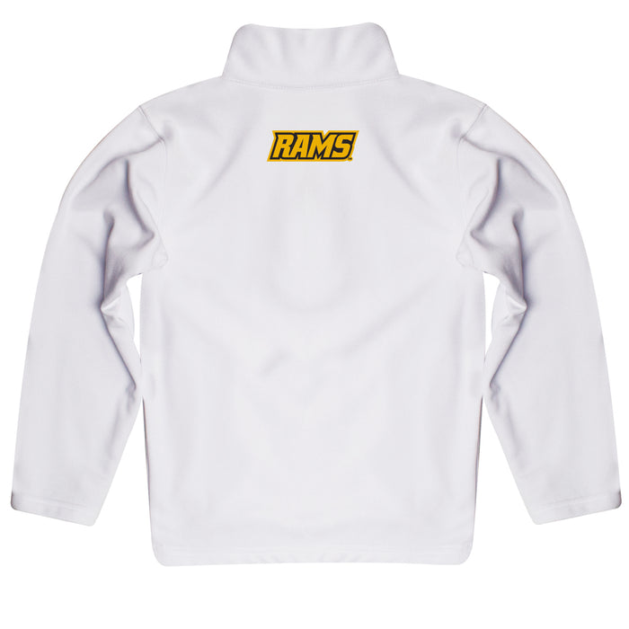 VCU Rams Vive La Fete Logo and Mascot Name Womens White Quarter Zip Pullover - Vive La Fête - Online Apparel Store