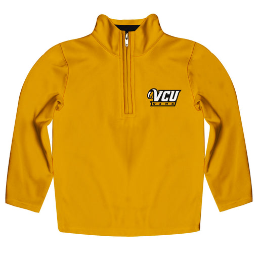 VCU Rams Vive La Fete Logo and Mascot Name Womens Gold Quarter Zip Pullover