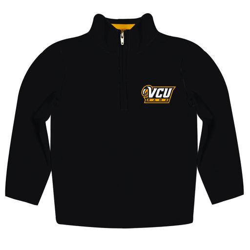 VCU Rams Vive La Fete Logo and Mascot Name Womens Black Quarter Zip Pullover