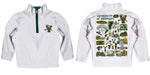 Vermont Catamounts Hand Sketched Vive La Fete Impressions Artwork White Boys Quarter Zip Pullover - Vive La Fête - Online Apparel Store