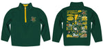 Vermont Catamounts Hand Sketched Vive La Fete Impressions Artwork Green Boys Quarter Zip Pullover - Vive La Fête - Online Apparel Store