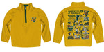 Vermont Catamounts Hand Sketched Vive La Fete Impressions Artwork Gold Boys Quarter Zip Pullover - Vive La Fête - Online Apparel Store