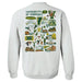 Vermont Catamounts Hand Sketched Artwork Green Crewneck Sweatshirt for Women - Vive La Fête - Online Apparel Store