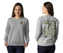 Vermont Catamounts Hand Sketched Artwork Green Crewneck Sweatshirt for Women - Vive La Fête - Online Apparel Store