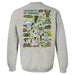 Vermont Catamounts Hand Sketched Artwork Green Crewneck Sweatshirt for Women - Vive La Fête - Online Apparel Store