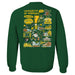 Vermont Catamounts Hand Sketched Artwork Green Crewneck Sweatshirt for Women - Vive La Fête - Online Apparel Store