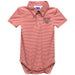 Valdosta Blazers Embroidered Cardinal Red Stripe Knit Boys Polo Bodysuit