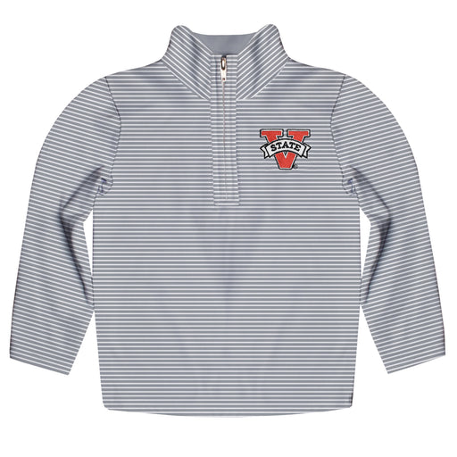 Valdosta Blazers Embroidered Gray Stripes Quarter Zip Pullover