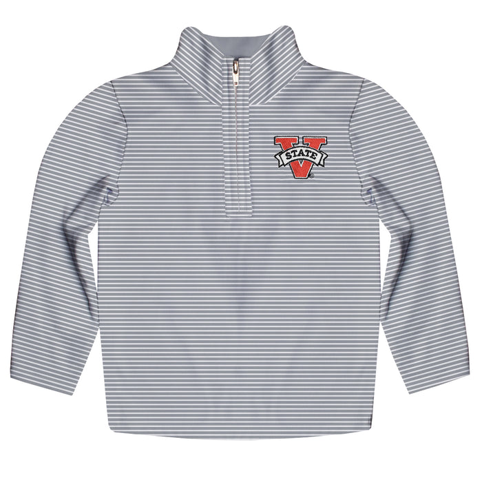 Valdosta Blazers Embroidered Gray Stripes Quarter Zip Pullover