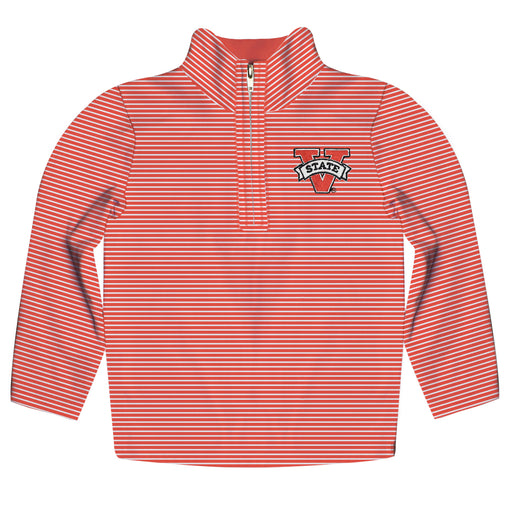 Valdosta Blazers Embroidered Red Cardinal Stripes Quarter Zip Pullover