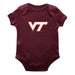 Virginia Tech Hokies VT Cotton Short Sleeve Bodysuit Maroon