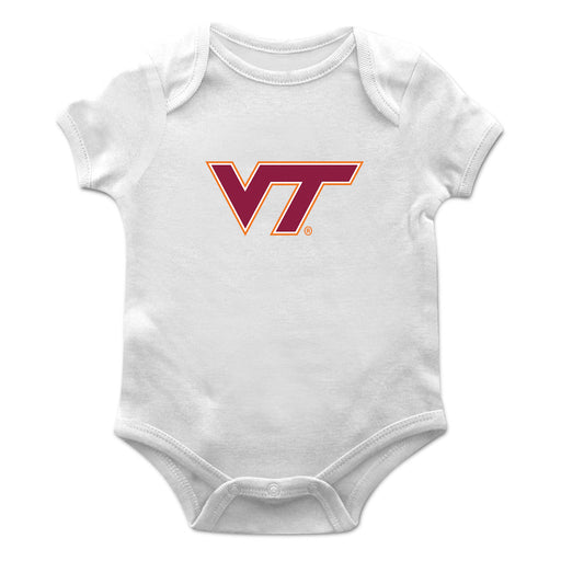 Virginia Tech Hokies VT Cotton Short Sleeve Bodysuit White
