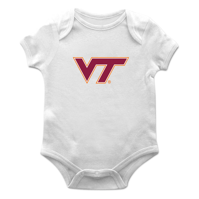 Virginia Tech Hokies VT Cotton Short Sleeve Bodysuit White