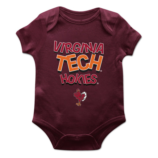 Virginia Tech Hokies VT  Vive La Fete Infant Game Day Maroon Short Sleeve Bodysuit