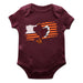Virginia Tech Hokies VT  Vive La Fete Infant Game Day Maroon Short Sleeve Bodysuit