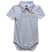 Virginia Tech Hokies VT Embroidered Gray Stripe Knit Boys Polo Bodysuit