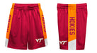 Virginia Tech Hokies Vive La Fete Game Day Maroon Stripes Boys Solid Orange Athletic Mesh Short - Vive La Fête - Online Apparel Store