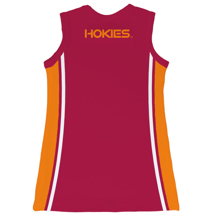 Virginia Tech Hokies VT  Sleeveless Cheerleader A Line Dress Maroon - Vive La Fête - Online Apparel Store