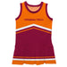 Virginia Tech Hokies VT  Vive La Fete Game Day Orange and Maroon Sleeveless Chearleader Dress