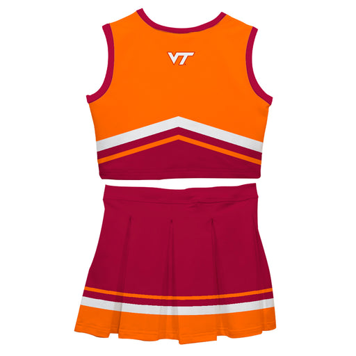 Virginia Tech Hokies VT  Vive La Fete Game Day Orange and Maroon Sleeveless Chearleader Set - Vive La Fête - Online Apparel Store