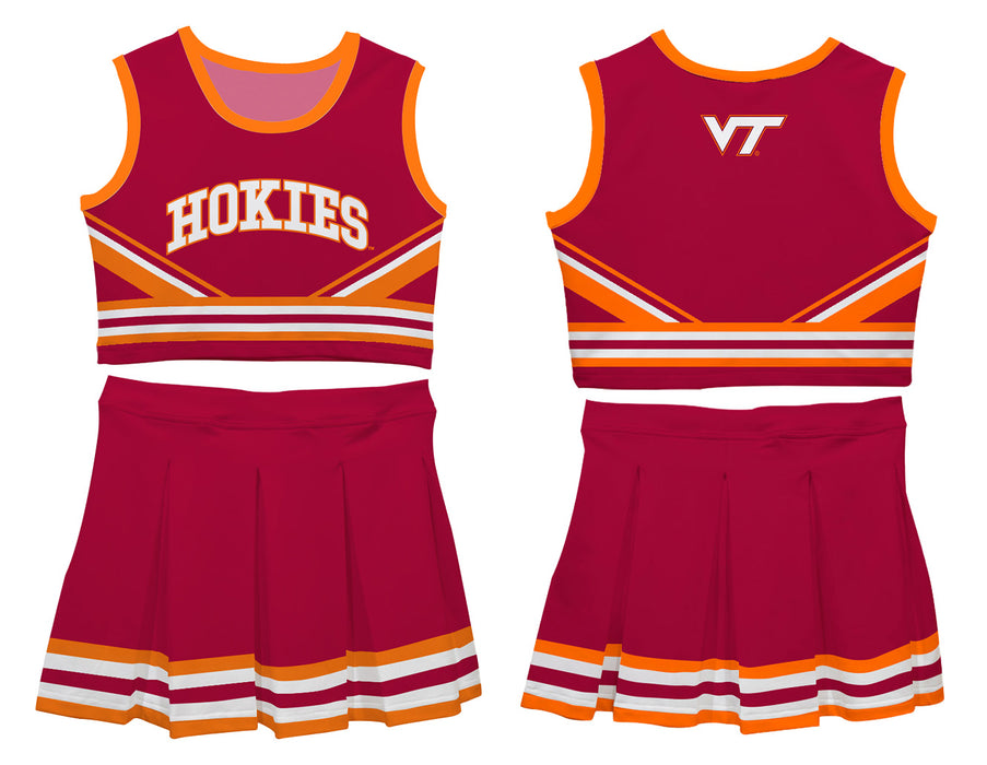 Virginia Tech Hokies VT  Vive La Fete Game Day Maroon Sleeveless Chearleader Set - Vive La Fête - Online Apparel Store