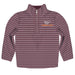 Virginia Tech Hokies VT Embroidered Maroon Stripes Quarter Zip Pullover