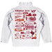 Virginia Tech Hokies VT  Hand Sketched Vive La Fete Impressions Artwork White Boys Quarter Zip Pullover V1 - Vive La Fête - Online Apparel Store