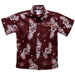Virginia Tech Hokies VT Maroon Hawaiian Short Sleeve Button Down Shirt