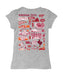 Virginia Tech Hokies VT  Hand Sketched Vive La Fete Impressions Artwork Grey Girls Cotton Short Sleeve Tee - Vive La Fête - Online Apparel Store