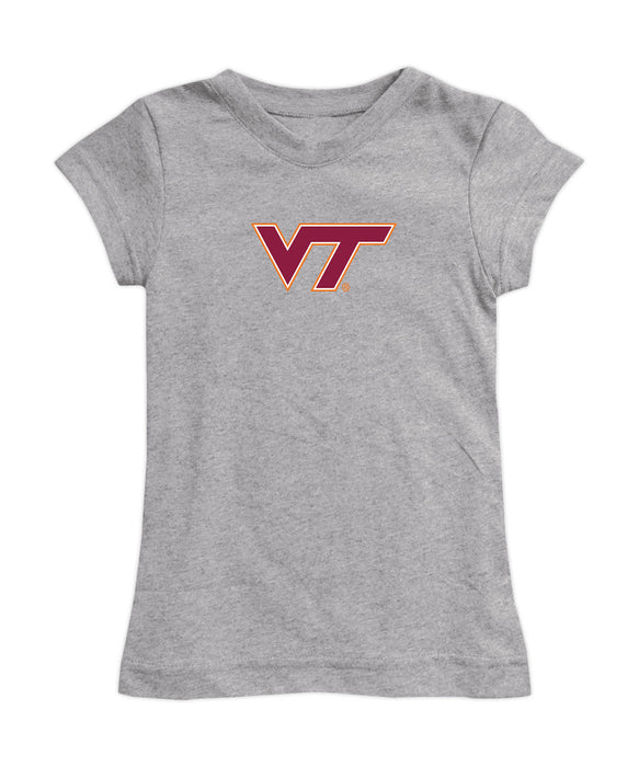 Virginia Tech Hokies VT Girl´s Fitted Cotton T-shirt Grey