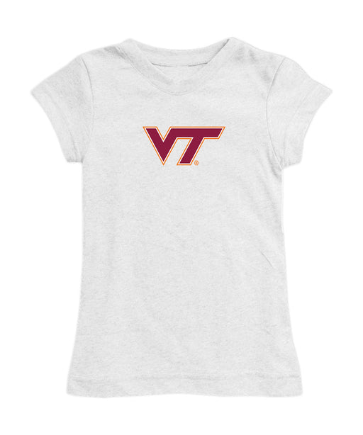 Virginia Tech Hokies VT Girl´s Fitted Cotton T-shirt White