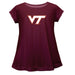 Virginia Tech Hokies VT Short Sleeve Youth Cotton Top Maroon
