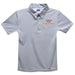 Virginia Tech Hokies VT Embroidered Gray Stripes Short Sleeve Polo Box Shirt